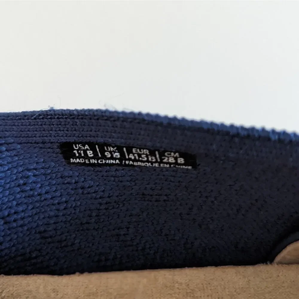 Spenco Mariner Stretch Slip On Loafer Size 11B Navy Knit Sneaker